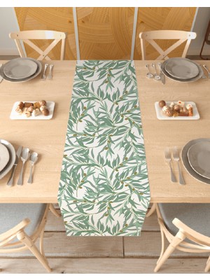 Greendecor Çiçek Bohem Desenli Özel Tasarım Runner Dijital Baskılı Dekoratif Masa Örtüsü Modern Ev Dekorasyonu