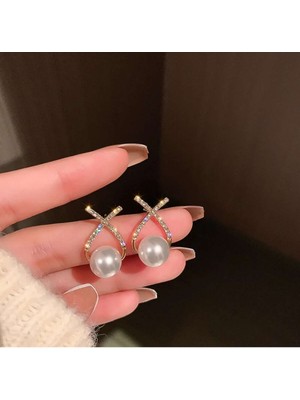 PremiumPort Şık Inci Detaylı Çelik Küpe, Antialerjik ve Dayanıklı Tasarım