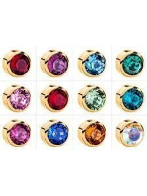 PremiumPort Renkli Taşlı Altın Kaplama Medikal Kulak Delme Küpesi 12 Çift, Şık ve Zarif Seçim