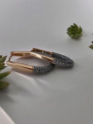 PremiumPort Parlak Gold Tiffy Lock Büyük Halka Küpe, Şık Takı Aksesuarı