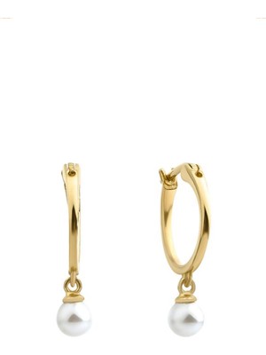 PremiumPort Şık Inci Halka Küpe, Zarif ve Modern Takı Tasarımı