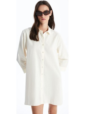 Lc Waikiki Yeni Sezon Gömlek Yaka Kadın Plaj Elbisesi