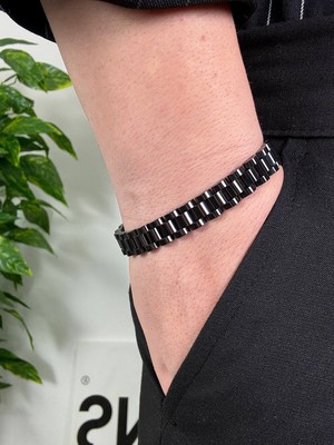 Arvens Silver Erkek Paslanmaz Çelik Bileklik Kararmaz Renk Atmaz Kliplsi Bileklik Kombinlenebilir