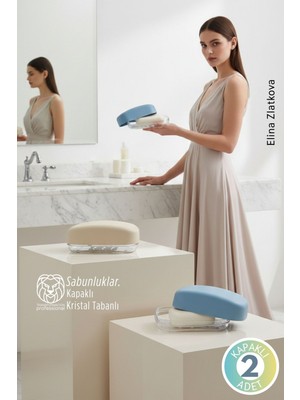 Transformacion Modern Banyo Tasarımı: 2’li Premium Sızdırmaz Kapaklı Sabunluk Seti - Hijyenik Seyahat Kutusu