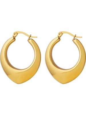 PremiumPort 925 Ayar Paslanmaz Çelik Yuvarlak Halka Küpe, Şık ve Dayanıklı Takı