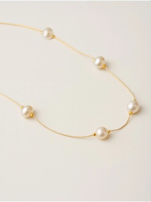 BG Jewellery Inci Detaylı Pirinç Kaplama Kolye