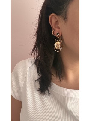 PremiumPort Şık Taşlı Zarif Zarif Böcek Tasarımlı Kadın Küpe