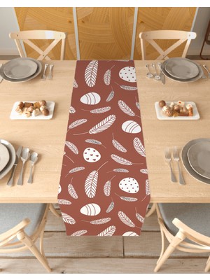 Greendecor Çiçek Bohem Desenli Özel Tasarım Runner Dijital Baskılı Dekoratif Masa Örtüsü Şık Ev Dekorasyonu