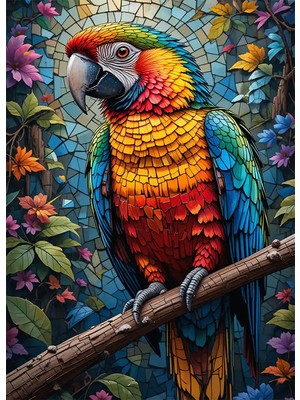 Bedeko Papağan Resimli Mdf Tablo