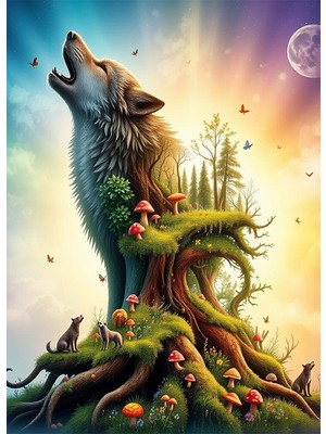 Bedeko Uluyan Bozkurt Ahşap Tablo