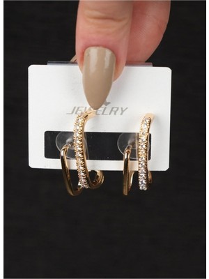 PremiumPort Kadın Çelik Renkli Atmaz Garantili Faturalı Şık Küpe JFRCH2009