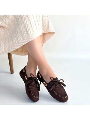 SEPET365 Elora Kahve Süet Babet