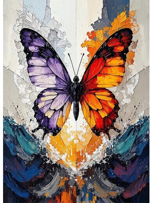 Bedeko Kelebek Temalı Mdf Ahşap Tablo