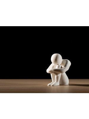 TSC Yanlızlık Salon Konsol ve Raf Süsü Için Hediyelik Dekoratif Obje Figür 15 cm