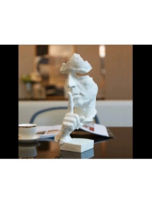 TSC Dekoratif Figür Soyut Sanatsal Hediyelik Ev Ofis Çalışma Masası Kil Renk 14CM