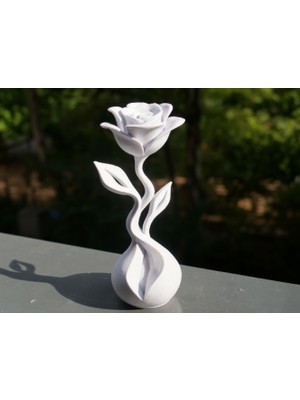 TSC 14 cm Çiçek Biblo Ev Salon Dekoru Ofis Dekoratif Obje Hediyelik