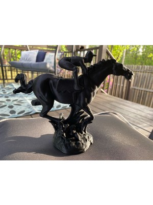 TSC Jokey ve At Dekorarasyon Hediyelik Dekoratif Obje Figür 15 cm