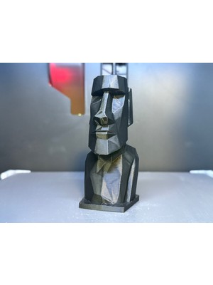 TSC Moai Minimal ve Estetik Tasarımlı Hediyelik Dekoratif Obje Figür 15 cm