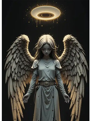 Bedeko Melek Olan Kız Mdf Tablo