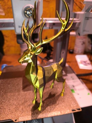 TSC Geyik Şık Hediyelik Ev Salon Ofis Dekor Ürünü Bronz Renk  14CM