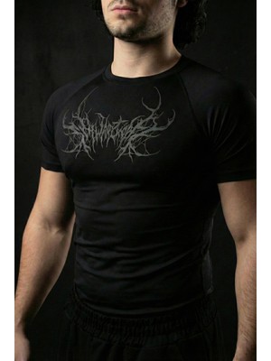 Liber Schwarzwald - Compression T-Shirt (Siyah)