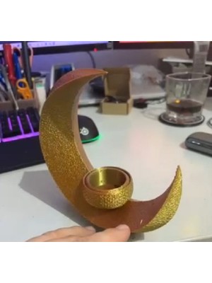 TSC LED Mumluk Ofis Masa Üstü Için Şık Hediyelik Dekoratif Obje Figür 15 cm