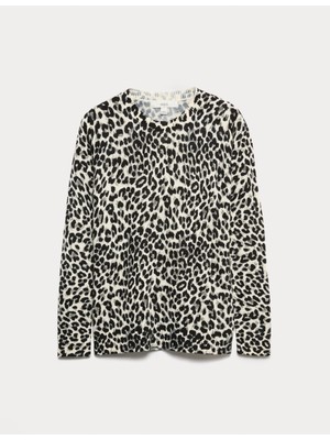 Marks & Spencer Desenli Bisiklet Yaka Kazak