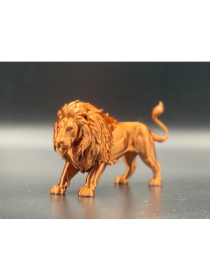 TSC 14CM Aslan Figürü Ev Salon Ofis Masa Bronz Renk