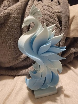 TSC Tavus Kuşu Çalışma Masası Üstü Için Hediyelik Dekoratif Obje Figür 15 cm