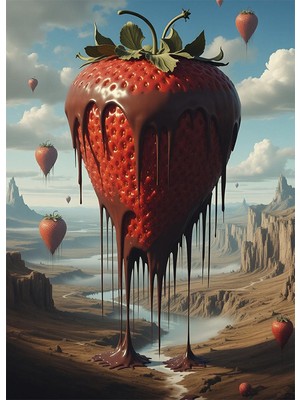 Bedeko Çikolatalı Uçan Çişekler Mdf Ahşap Tablo