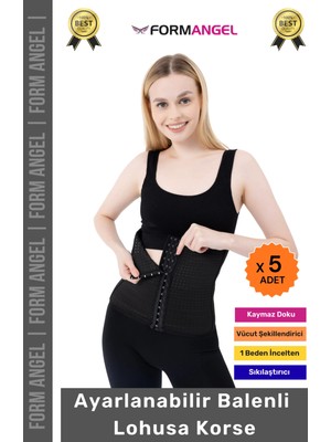 Form Angel #korse Doğum Sonrası Ayarlanabilir Balenli Ayarlanabilir Lohusa Hamile Toparlayıcı Bel Korse- 5 Adet