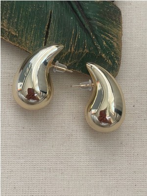 PremiumPort Kadın Çelik Damla Küpe, Şık ve Zarif Takı, Hediye Seçeneği