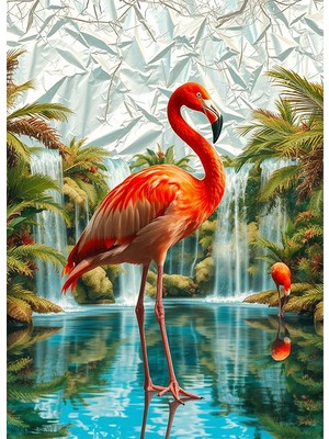 Bedeko Filamingo Resimli Mdf Tablo