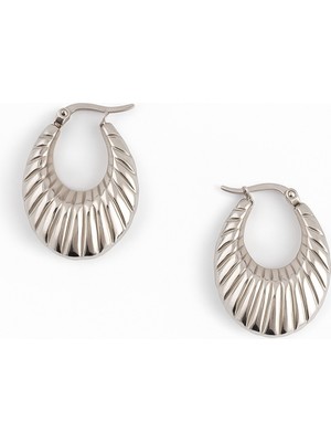 PremiumPort Şık Çelik Silver Vintage Damla Radion Küpe, Kalıcı Parlaklık