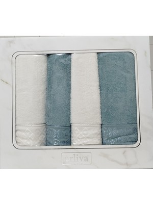 Arliva Home Banyo Havlu Takımı %100 Pamuklu 2 Adet 50X90 cm ve 2 Adet 90X150 cm