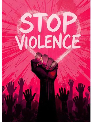 Bedeko Şiddete Hayır Mdf Tablo