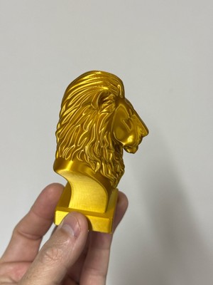 TSC Gold Renk Aslan Figürü Hediyelik Ev Salon 14CM