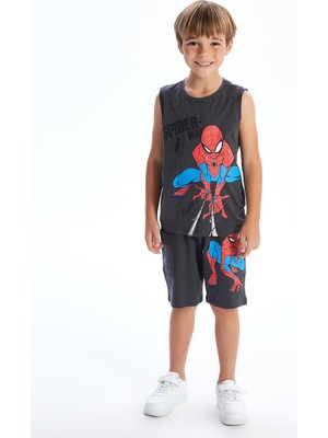 Lc Waikiki Yeni Sezon Beli Lastikli Spider-Man Baskılı Erkek Çocuk Şort