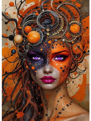 Bedeko Sürreal Kadın Resmi Mdf Tablo