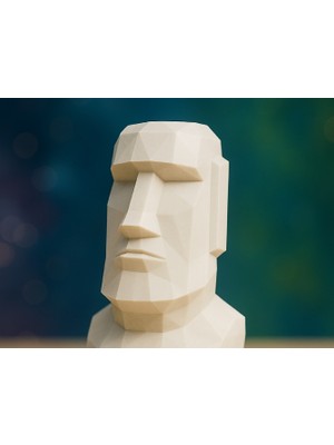 TSC Moai Salon Raf ve Sehpa Dekoru Hediyelik Dekoratif Obje Figür 15 cm