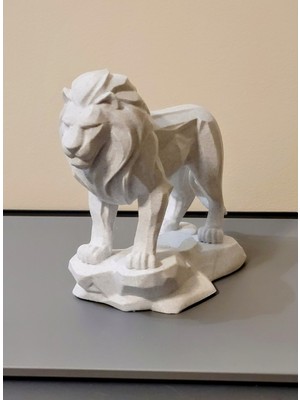 TSC Masa Üstü Aslan Heykeli Ev Ofis Dekoru 13CM Dekoratif Hediyelik Figür