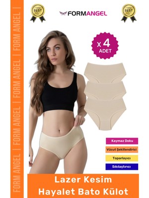 Form Angel #külot Lazer Kesim Iz Yapmaz Dikişsiz Esnek Rahat Toparlayıcı Kadın Hayalet Bato Külot - 4 Adet