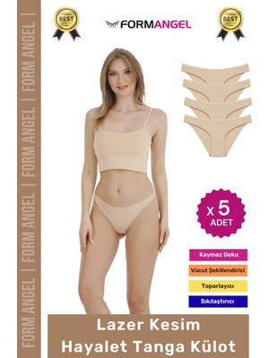 Form Angel #külot Lazer Kesim Iz Yapmaz Dikişsiz Esnek Rahat Toparlayıcı Kadın Hayalet Tanga Külot - 5 Adet