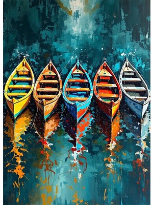 Bedeko Sudaki Sandallar Resimli Mdf Ahşap Tablo