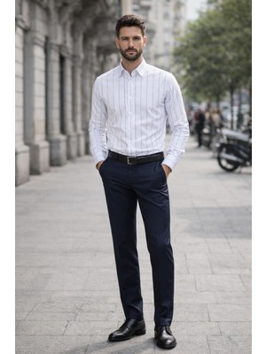 COLVİ'S MAN Slim Fit Likralı  Hediye Kutulu Erkek Gömlek