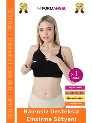 Form Angel #emzirmesütyeni Balensiz Desteksiz Klipsli %100 Pamuk Dikişsiz Hamile Lohusa Emzirme Sütyen - 1 Adet