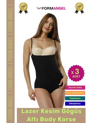 Form Angel #korse Iz Göstermeyen Lazer Kesim Toparlayıcı Şekillendirici Kaymaz Göğüs Altı Body Korse - 3 Adet