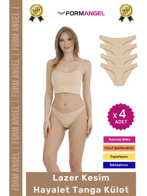 Form Angel #külot Lazer Kesim Iz Yapmaz Dikişsiz Esnek Rahat Toparlayıcı Kadın Hayalet Tanga Külot - 4 Adet