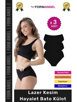 Form Angel #külot Lazer Kesim Iz Yapmaz Dikişsiz Esnek Rahat Toparlayıcı Kadın Hayalet Bato Külot - 3 Adet