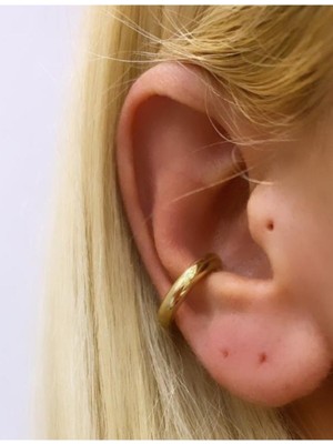 PremiumPort Altın Renkli Çelik Ear Cuff, Şık ve Konforlu Tasarım